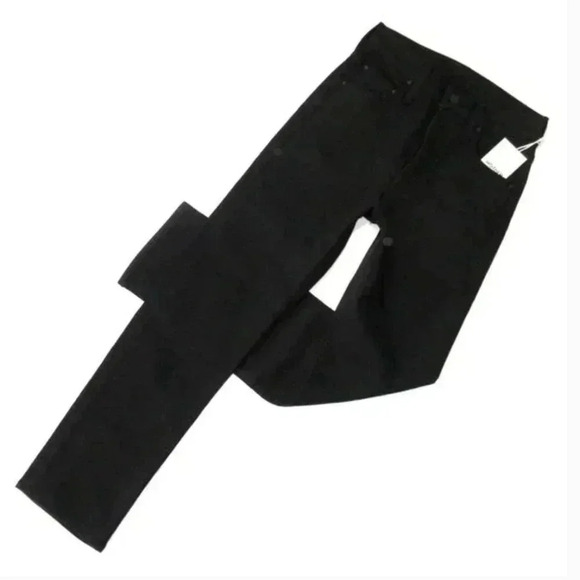 NWT MOTHER The Tomcat Ankle High Rise Straight Jeans Lasting Impression Black 25 - Picture 11 of 15